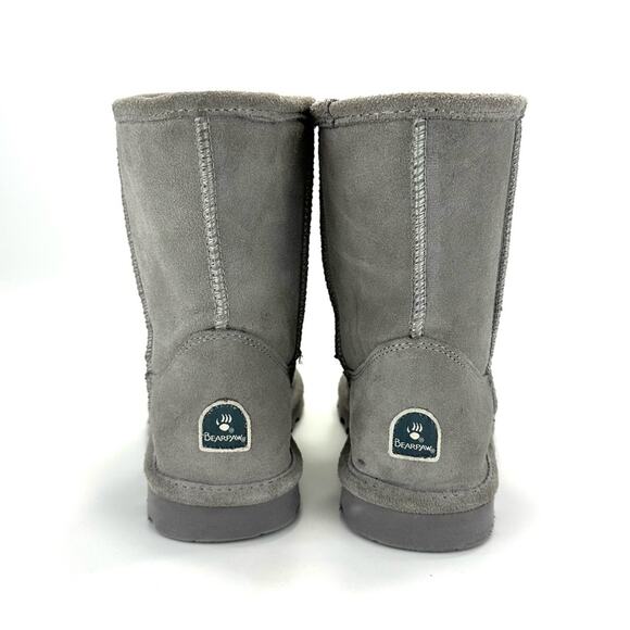 BearPaw Elle Big Girls Winter Boot Size 5 Gray Suede Wool Waterproof Short Boot - Picture 10 of 13